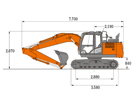 建設機械リース バックホー ZX120-6