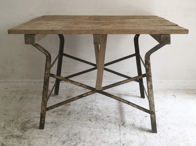 フランスアンティークインダストリアルテーブル