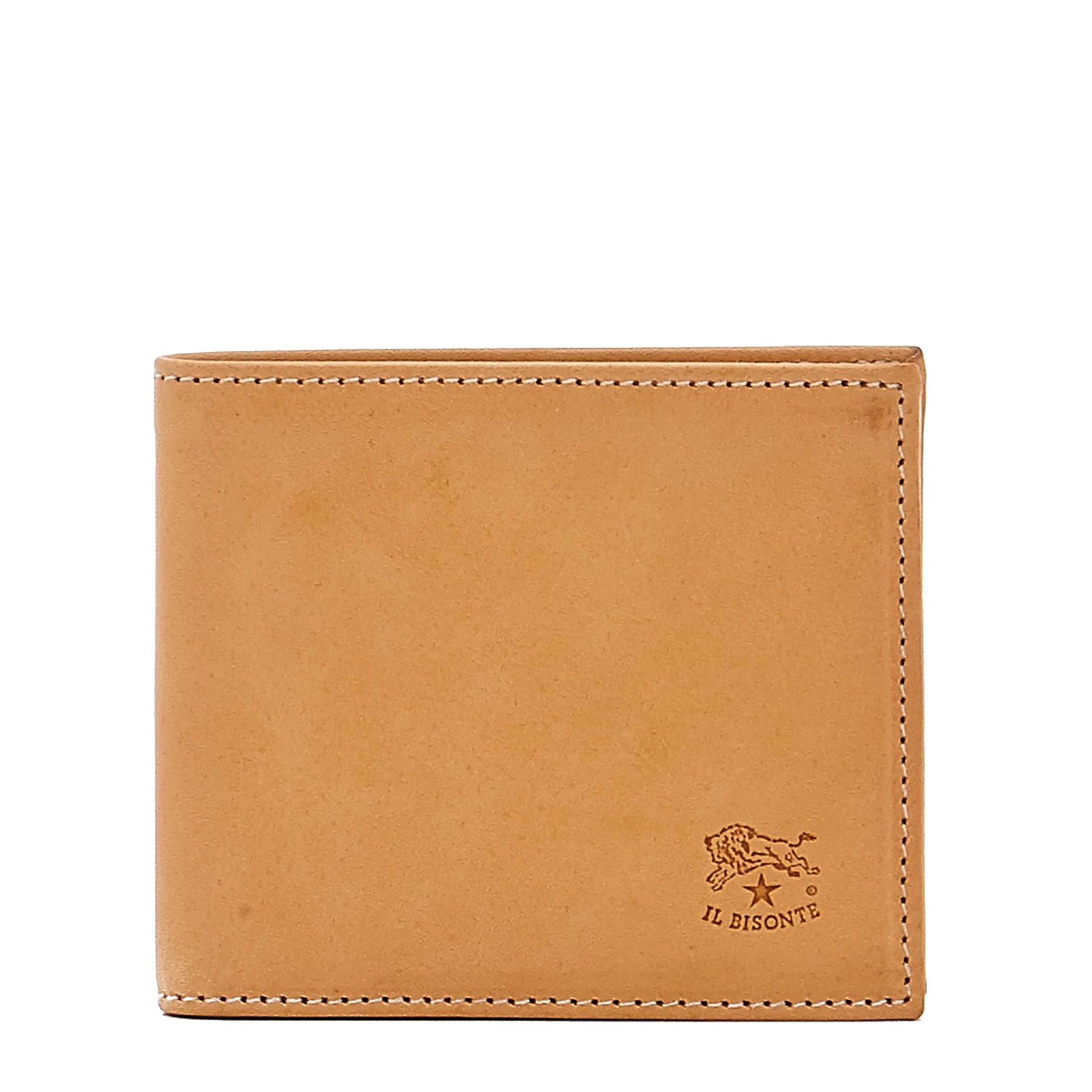 Feniglia | Men's bi-fold wallet in leather color natural – Il Bisonte