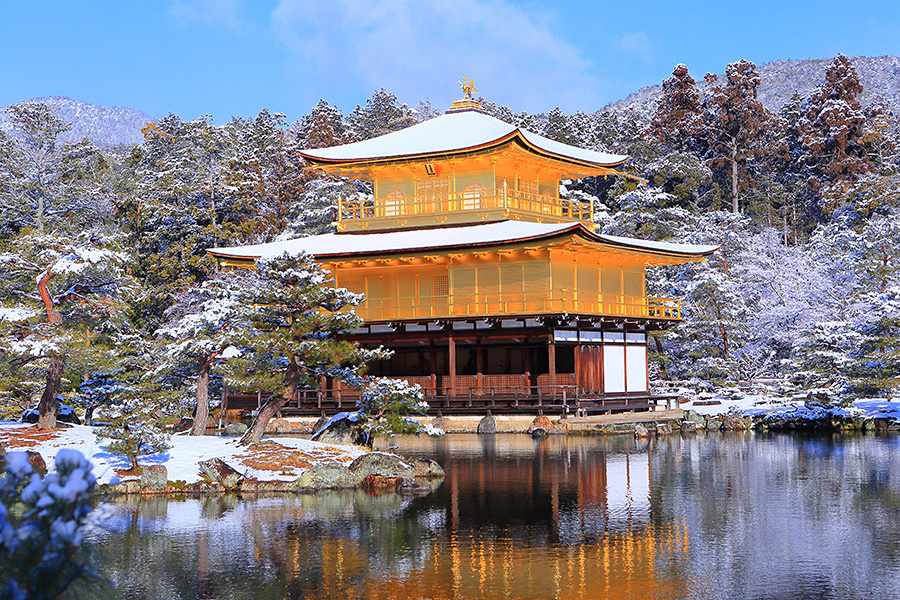 金閣寺 雪