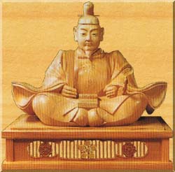 菅原道真公（天神様） 』 木彫 伝統工芸井波彫刻 長谷進 謹作