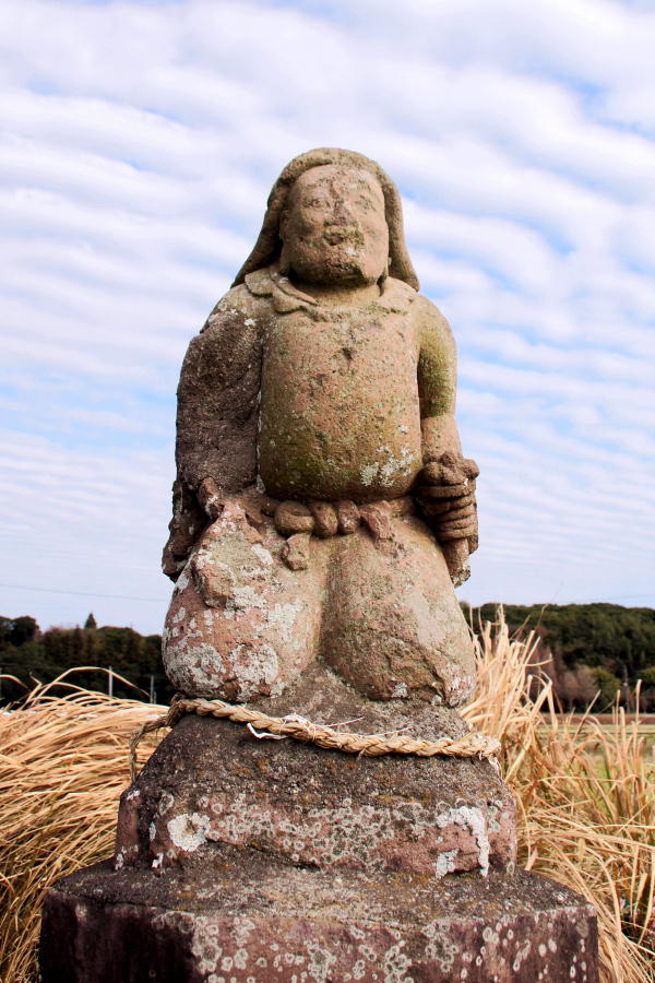 レトロ 鹿児島 石仏、農家の神様 田の神、田のカンサア 縁起物 レトロ