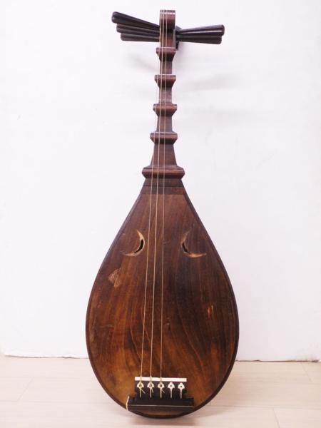 筑前琵琶 五弦 五柱 琵琶 楽器 希少 琵琶立て 弦楽器 琵琶台 民族楽器