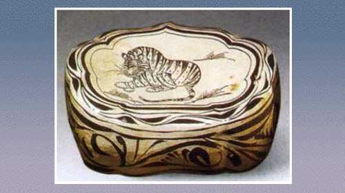 磁州窑虎纹枕的图片，估价，成交价，尺寸，年代，特征，纹饰-磁州窑-鉴