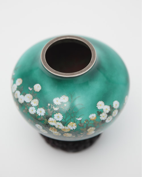 菊図七宝花瓶 粂野締太郎 - 古美術 鐘ヶ江 - Collections -