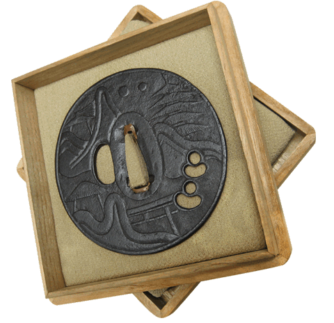つば 鍔 鐔 鉄 鎌倉 服部美術刀剣店 katana hattori 刀装具 tsuba Kamakura