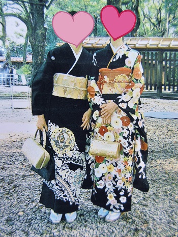 刺繍金通し牡丹桜花模様振袖晴れの日成人式卒業式着物114p