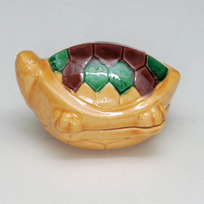 香合 三彩亀【販売】-茶道具は京都しみず孔昌堂