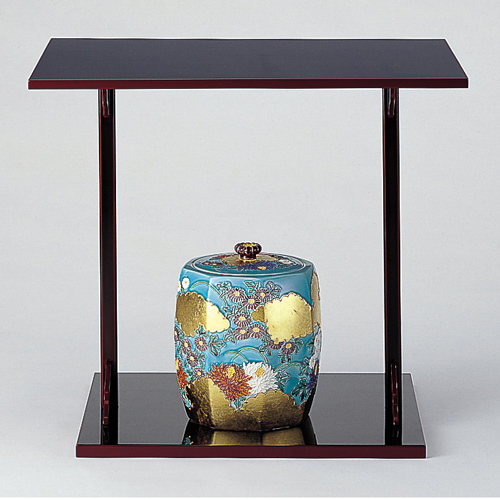 733 扇面棚而妙斎好輪島塗 茶道具古物