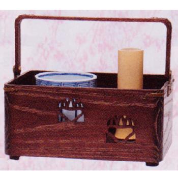 桐透桑手付莨盆 鵬雲斎好写【販売】-茶道具は京都しみず孔昌堂