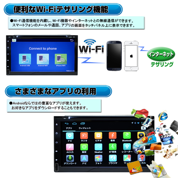 D20】7インチタッチパネルDVD[WOWAUTO]