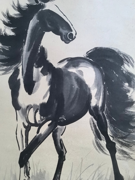 徐悲鴻画家 競馬？複製品？(ツルツル触感) 【公式通販】