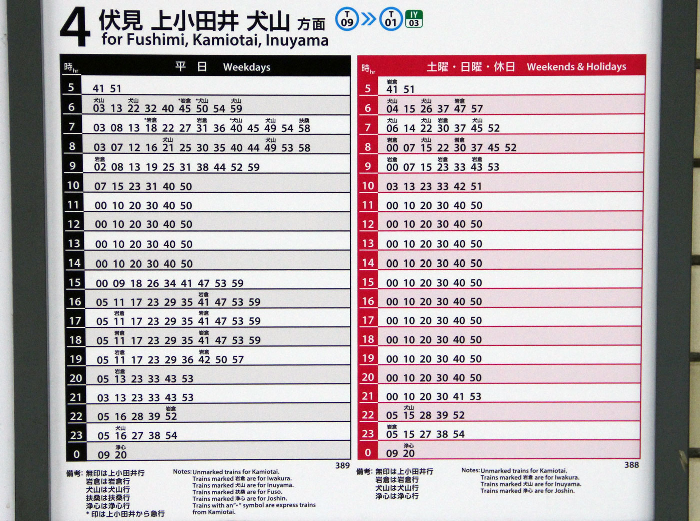 スタフ 多治見区、新鶴見区の古い乗務員運転時刻表 スタフ 多治見区