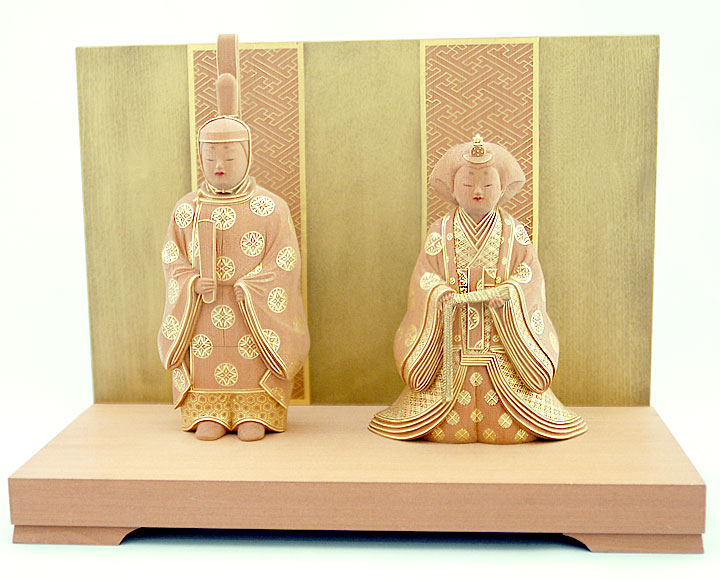 桂材一木造り彩色截金仕上げ『皇室雛』/雛人形/仏像販売・通販|水戸岡