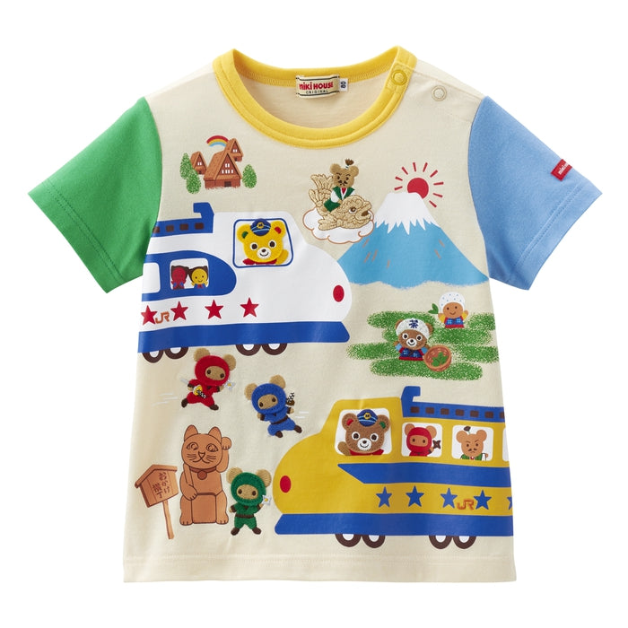 最終値下げ☆タグ付き☆ミキハウス 騙し絵ユニフォームTシャツ(80