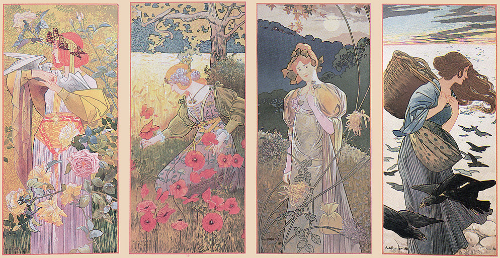 無料絵画] アルフォンス・ミュシャ 「四つの星－北極星」 （1902