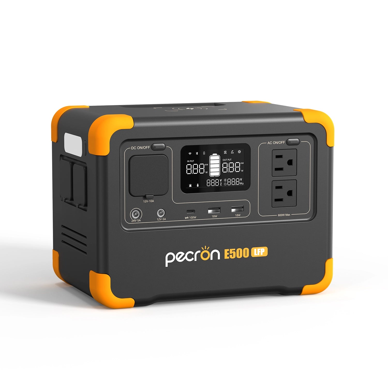 PECRON E500LFP ポータブル電源｜576Wh・600W｜UPS機能・アプリ操作