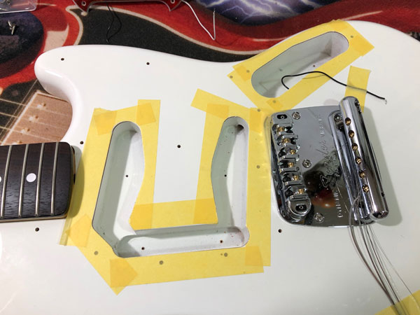 フェンダー ムスタング エレキギター ピックアップ換装 ギグバック付