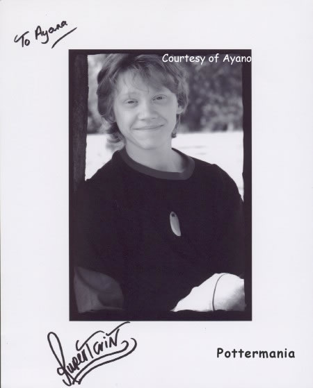 Harry Potter ロン役「ルパート・グリント」サイン入りポートレート