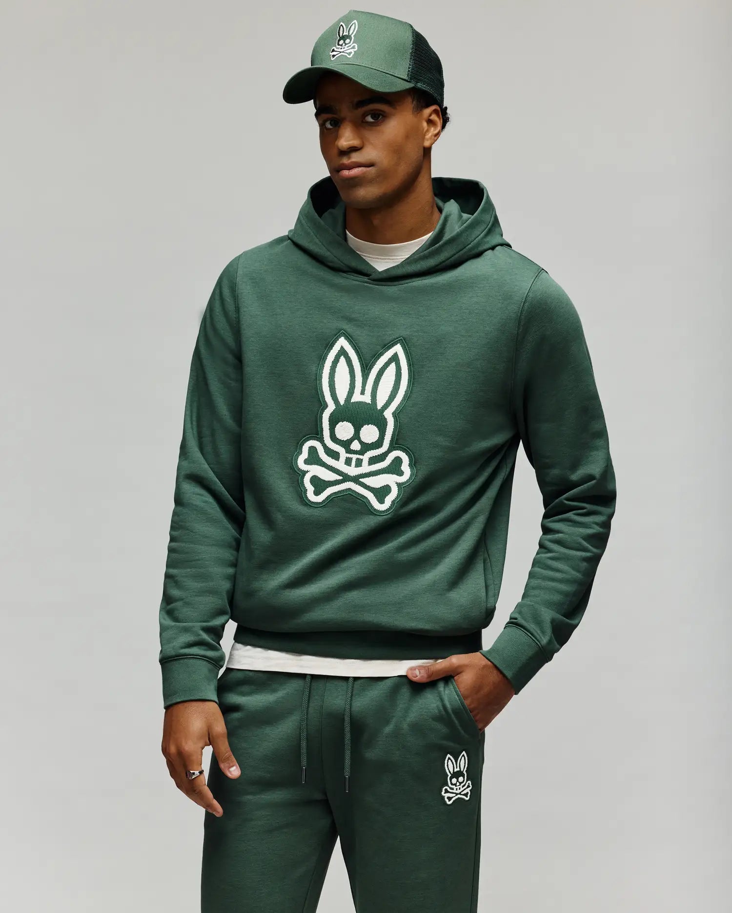 Men's Harley Hoodie in Green | Psycho Bunny