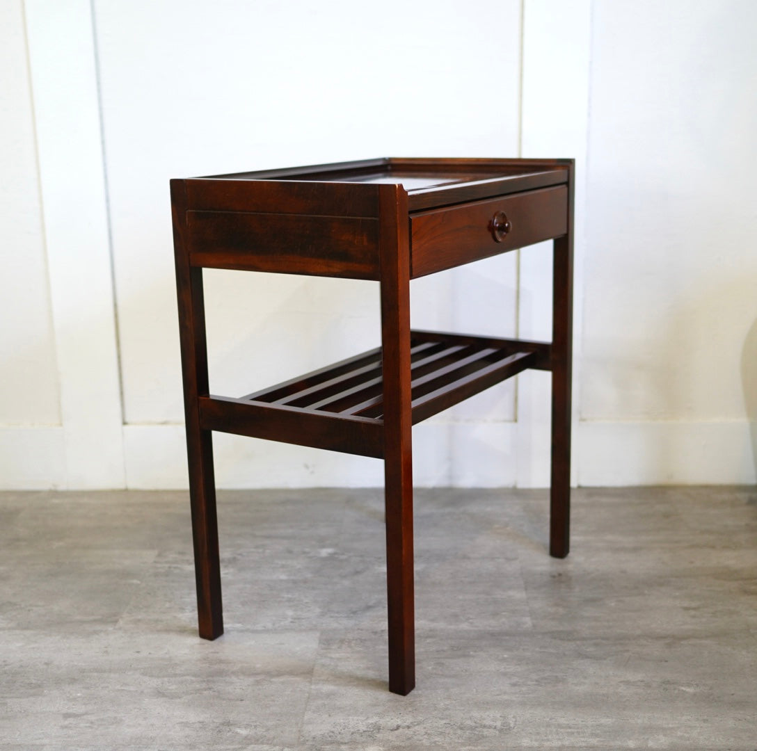 古家具】カリモクのミッドセンチュリー調サイドテーブル ナイト