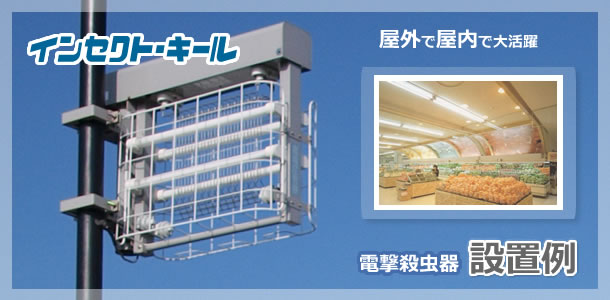 電撃殺虫器（インセクトキール）と粘着式捕虫器（インセクトキャッチ