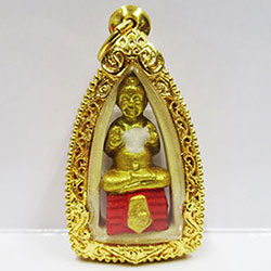 426ブロンズ！タイのお守りプラクルアン猫だキャット！取説付属！幸運&金運