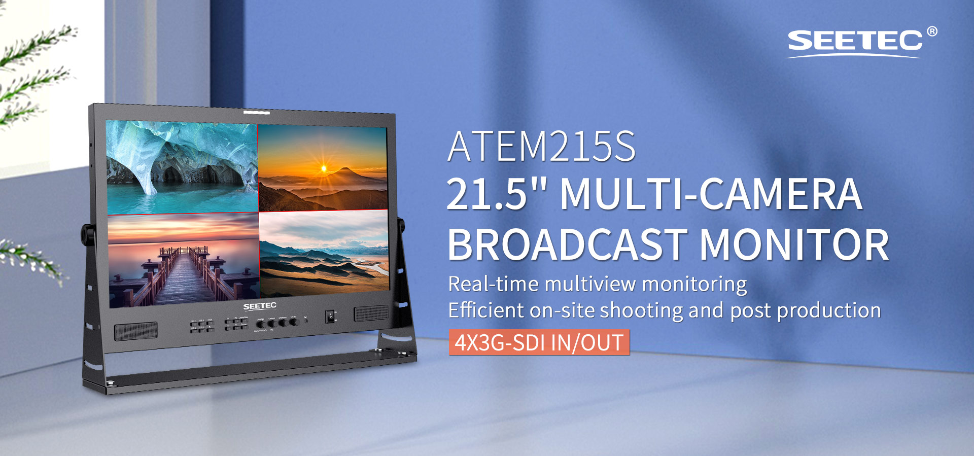 SEETEC ATEM215S 21.5 inch Multi-camera Broadcast Monitor 3G-SDI
