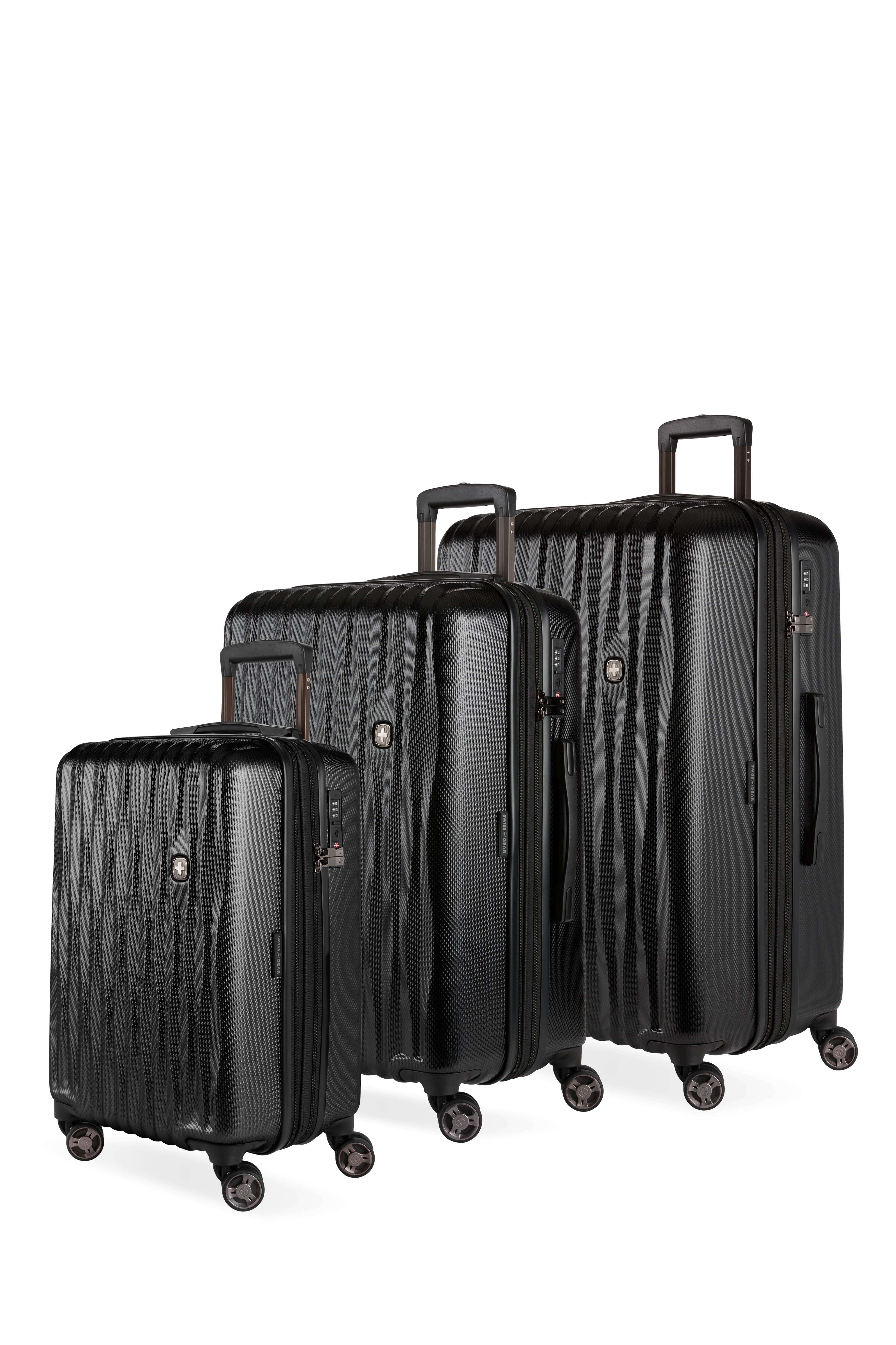 SWISSGEAR Energie 3-Piece Spinner Set in Limited Edition Black