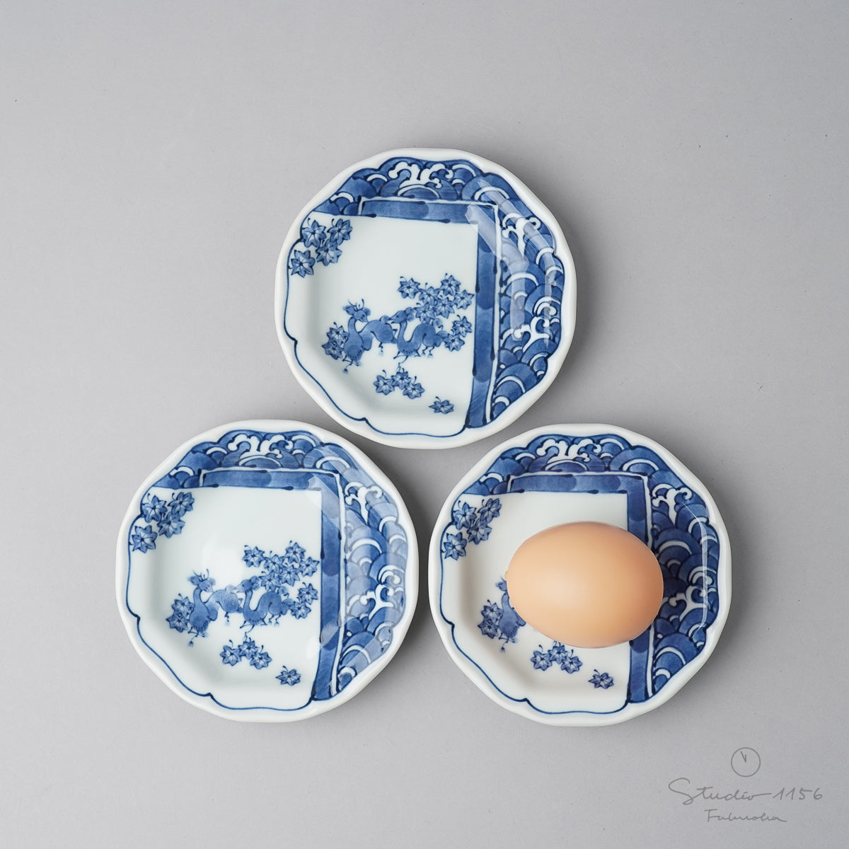 角小皿 4枚 江戸 成化年製 小皿 取り皿 微塵唐草 希少 人気 即売切 角