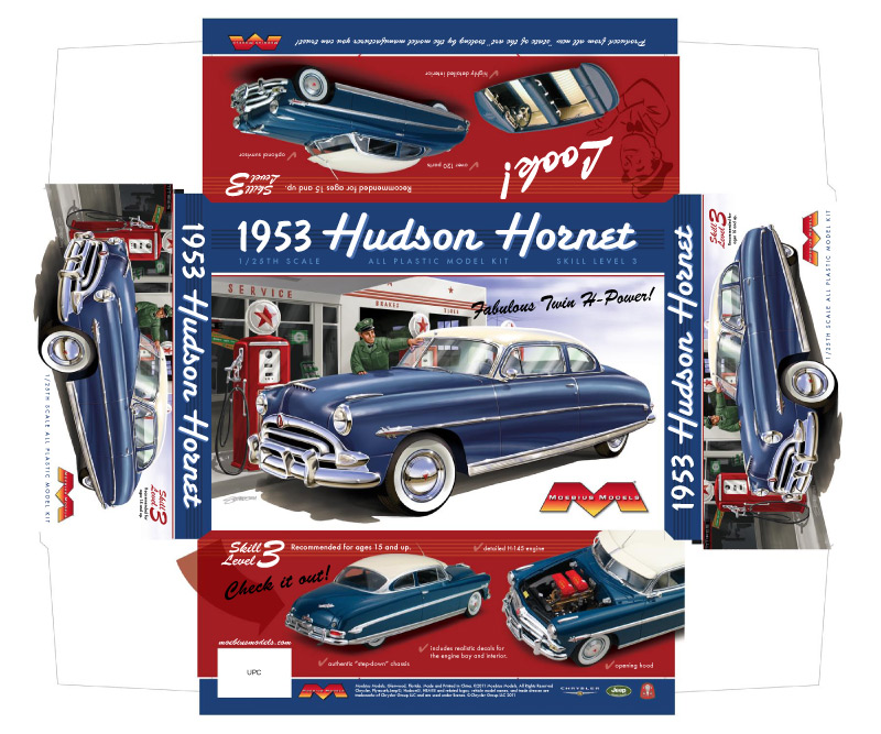 Moebius 1953 Hudson Hornet model kit