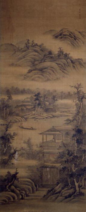 墨江武禅 山水図