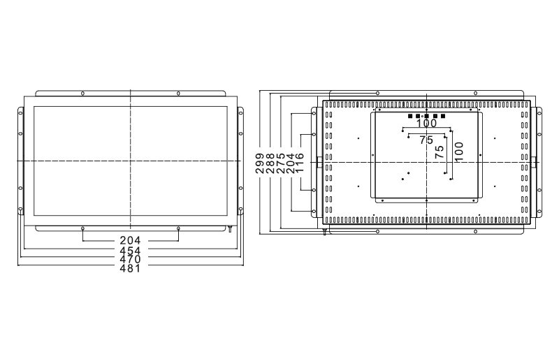 18.5'' IR Open Frame Touch Monitor 5A series - Shenzhen GreenTouch