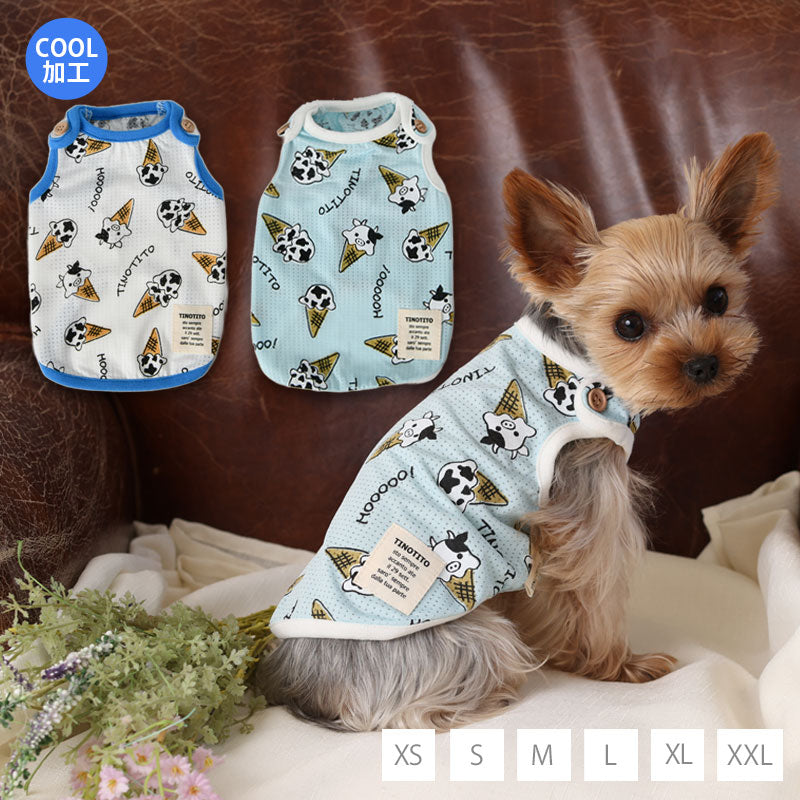 牛さんプリントタンク XS/S/M/L/XL/XXL TINOTITO -ティノティート- 犬