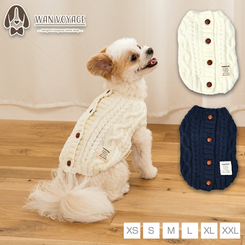 背開きケーブル編みニット XS/S/M/L/XL/XXL TINOTITO -ティノティート