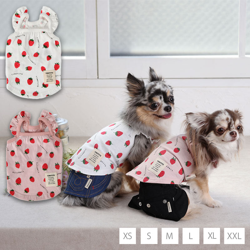 イチゴプリントキャミソール XS/S/M/L/XL/XXL TINOTITO -ティノ