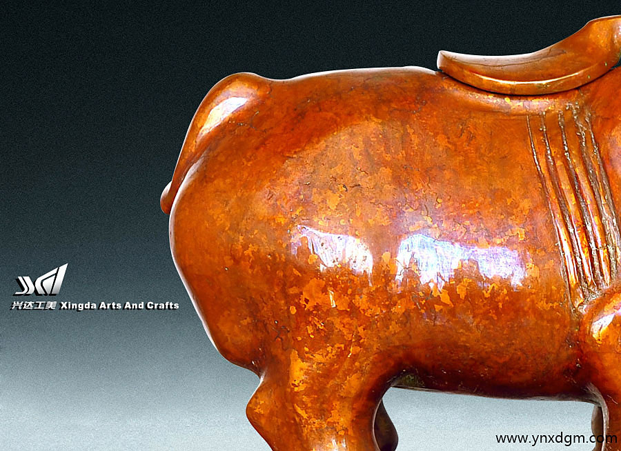 斑铜-大犀牛-新品展示-云南斑铜工艺-昆明市斑铜厂-斑铜文化-富民斑铜