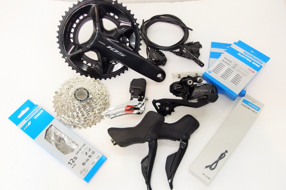 SHIMANO 105 Di2 電動コンポセット 電池付 UT油圧ブレーキ SHIMANO 105