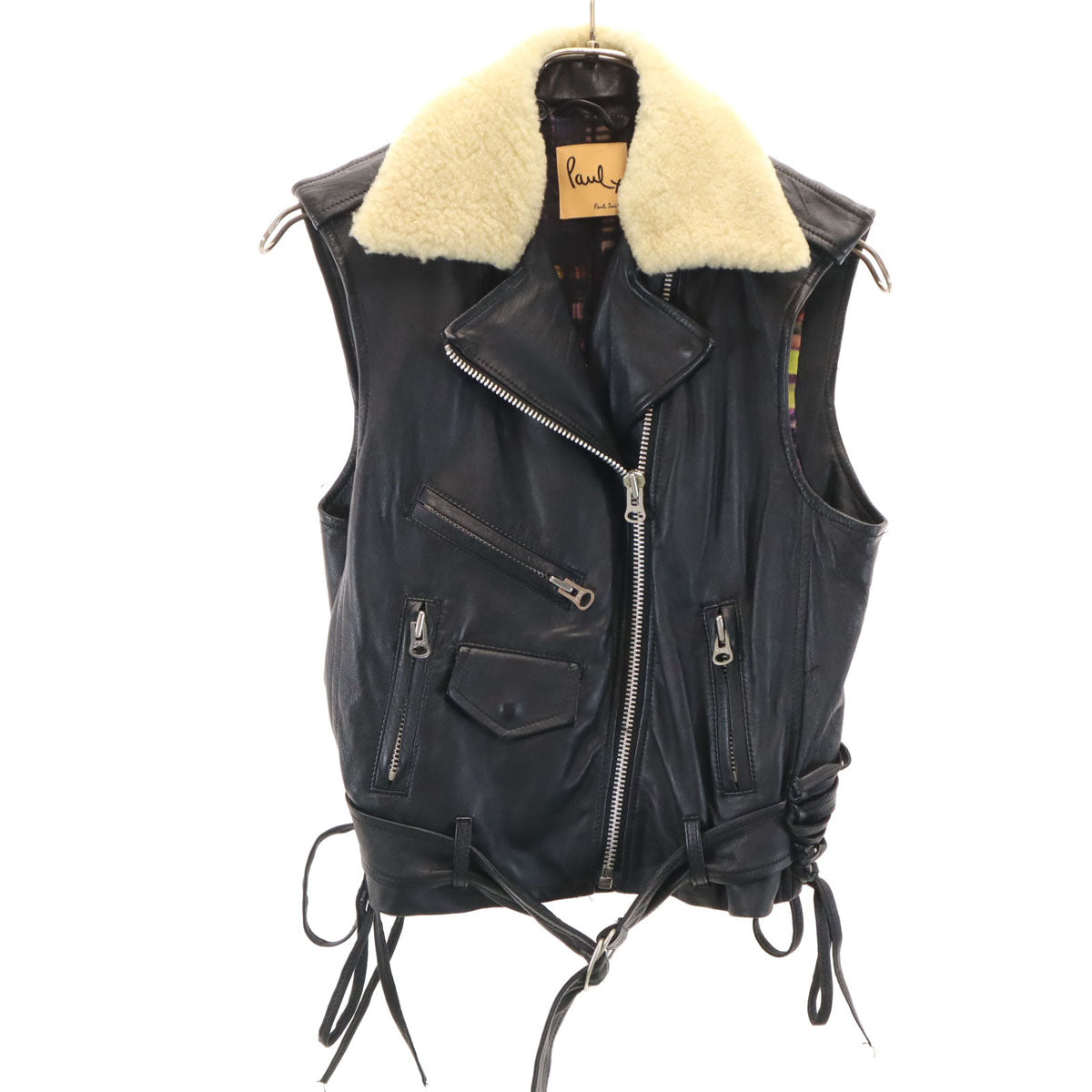 Paul+ Paul Smith ポールプラス ポールスミス ムートンカラー 羊革