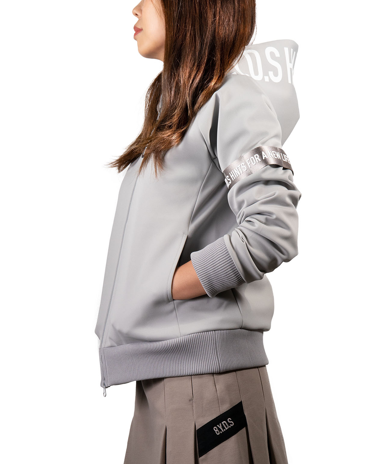 E.YAZAWA フード付きパーカー XL グレー E.YAZAWA フード付きパーカー