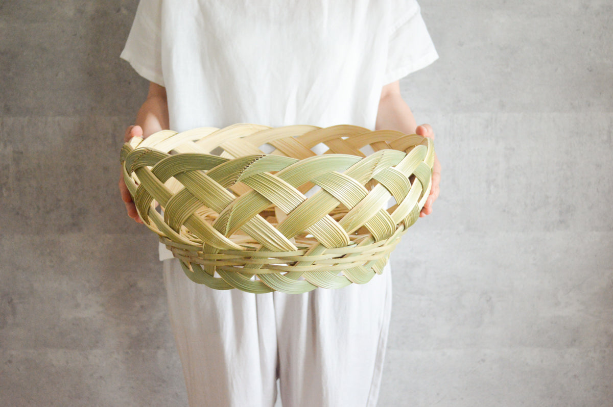 竹籠 盛り籠 青竹 大型 35cm 竹籠 盛り籠 青竹 大型 35cm 竹籠 盛り籠