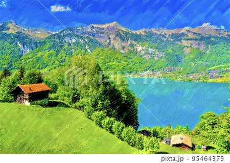 スイスの風景のイラスト素材 [95464375] - PIXTA