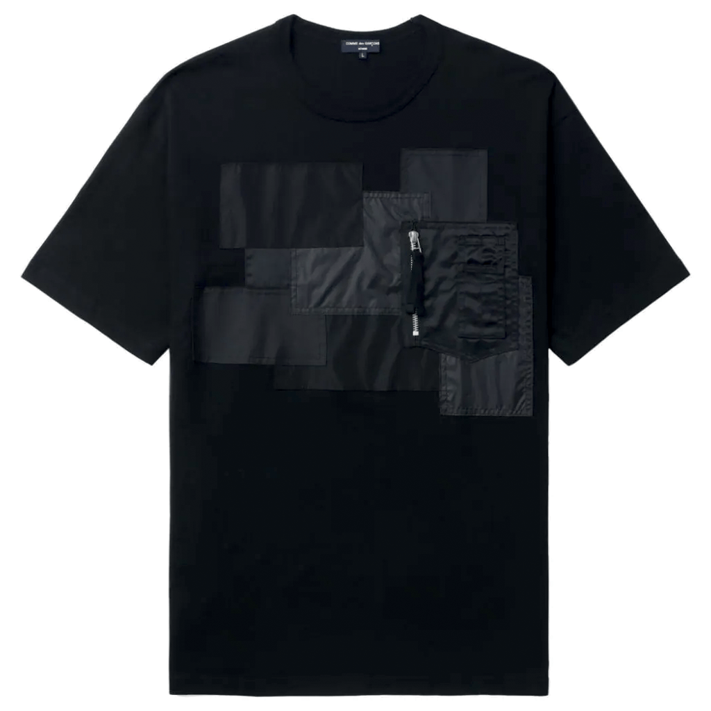 COMME des GARCONS Homme Patchwork T-Shirt Black HL-T001-051 SALE