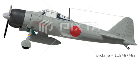 零式艦上戦闘機21型」渡辺文也直筆カラーイラスト 零式艦上戦闘機21型