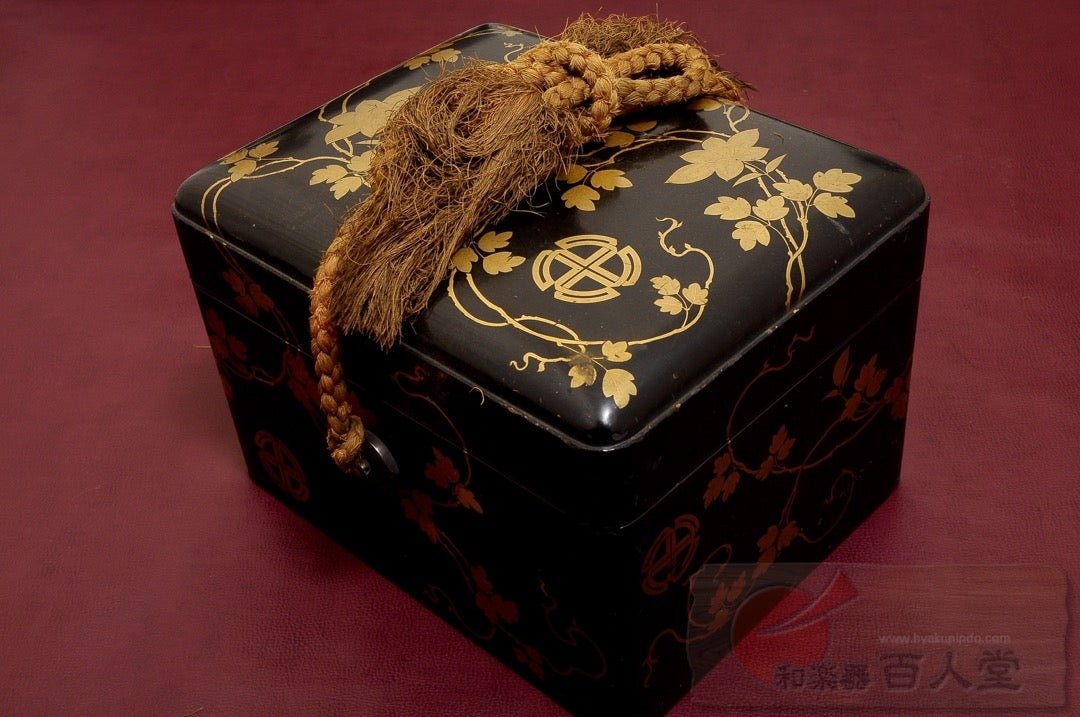 和楽器 鼓 黒地金色花柄 太鼓・鼓(つづみ)など打ちもの