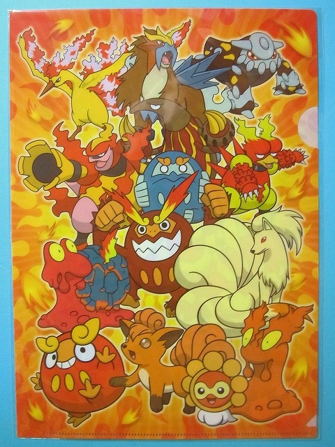 A4クリアファイル 最初の3匹&ほのおタイプ&みずタイプ&でんきタイプ