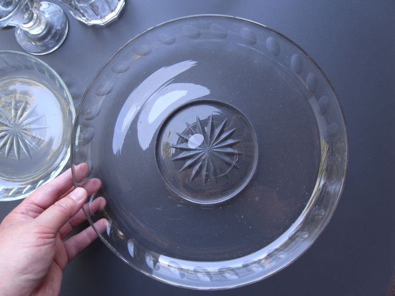 アンティークガラスの大皿