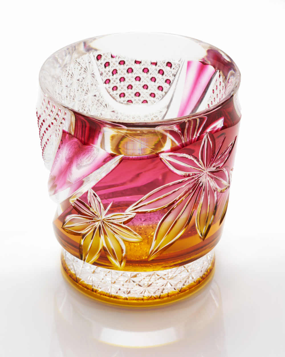 江戸切子 江戸硝子 オールド 四季 夏 但野硝子 切子グラス オールド