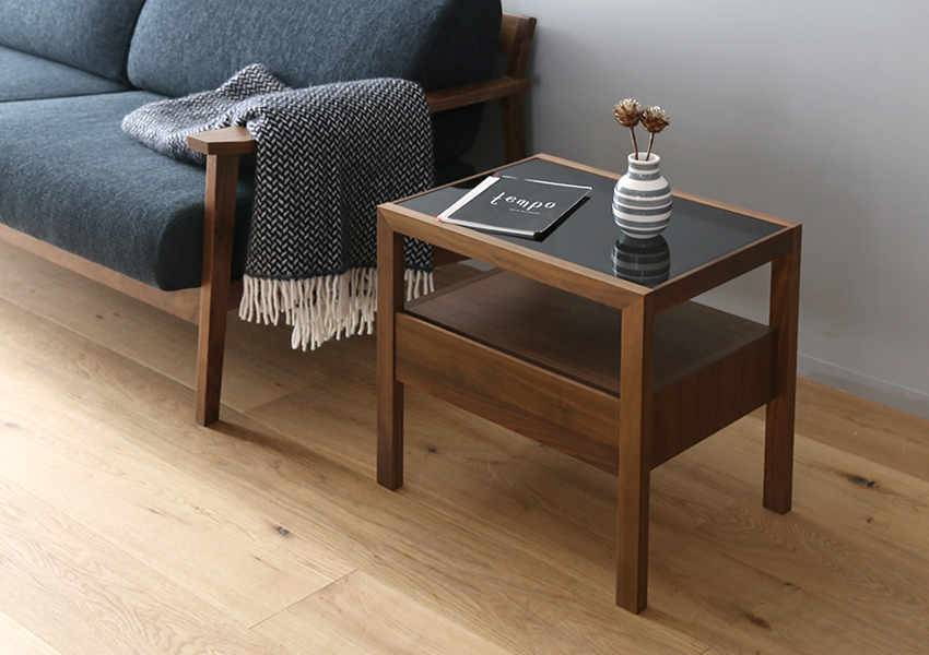 レッチェ 50サイドテーブル WALNUT(W50×D37×H50cm)税込￥65,000 | 高野