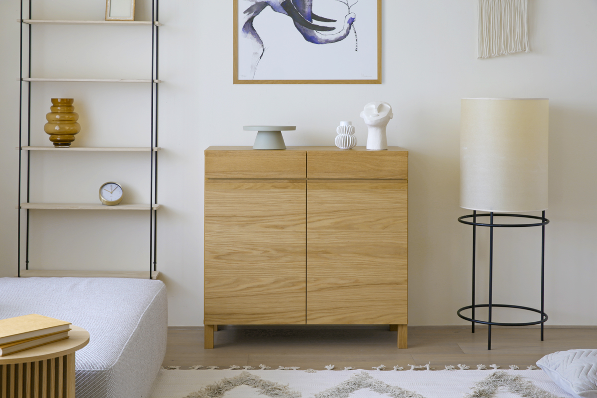 レッチェ 90キャビネット OAK(W90×D40×H88cm)税込￥105,000 | 高野木工